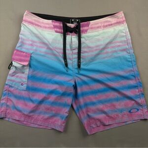 Oakley Men's Gradient Pink and Blue Board Shorts
